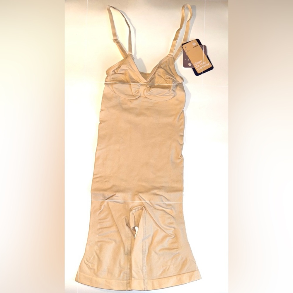 Popilush Seamless Nude Seamless Tummy Control Shapewear Bodysuit, M/L